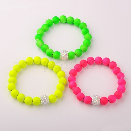 Acrylic Beads Stretch Bracelets BJEW-PJB834-1