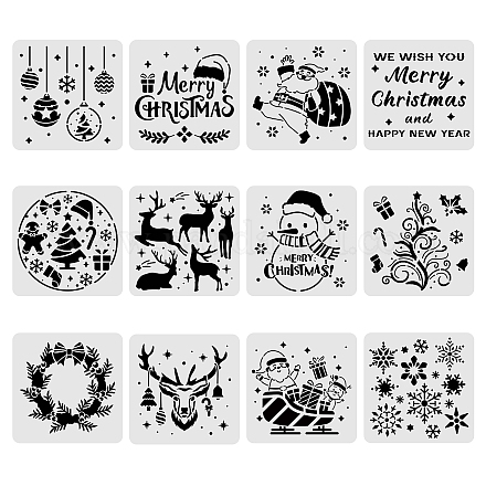 Large Plastic Reusable Drawing Painting Stencils Templates Sets DIY-WH0172-109-1