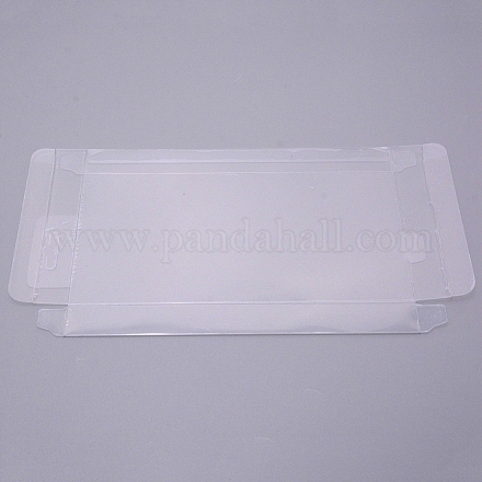 透明PVCボックスキャンディートリートギフトボックス  結婚披露宴のベビーシャワーの荷箱のため  長方形  透明  1.8x10.5x18cm CON-WH0076-82-1