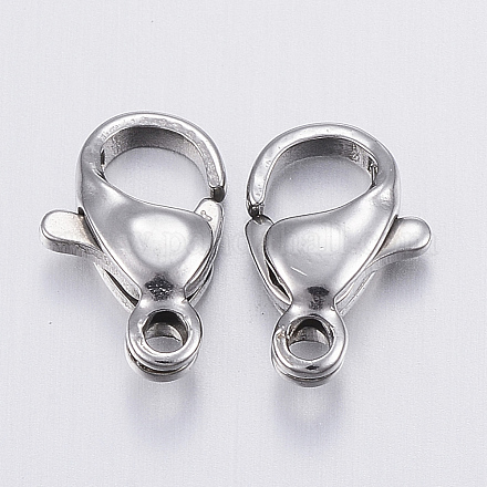 304 Stainless Steel Lobster Claw Clasps STAS-P138-A10-P-1
