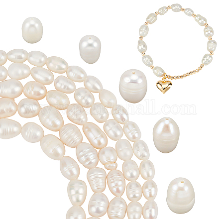 PandaHall Elite 5 Strands 5 Style Natural Cultured Freshwater Pearl Beads Strands PEAR-PH0001-10-1