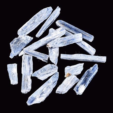 粗い生の天然藍晶石ビーズ  転倒用  装飾  艶出し  ワイヤーラッピング  ウィッカ＆レイキクリスタルヒーリング  藍晶石の破片  穴なし/ドリルなし  ナゲット  19~64x7~18x4~6.5mm G-M376-03-1