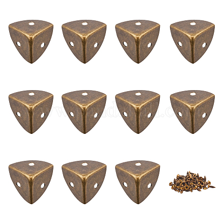 20 juego de protectores de esquina de caja de hierro triangular KK-FH0001-68AB-1