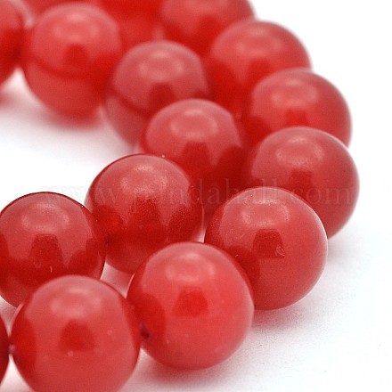 Dyde Natural White Jade Round Bead Strands G-J276-30-10mm-1