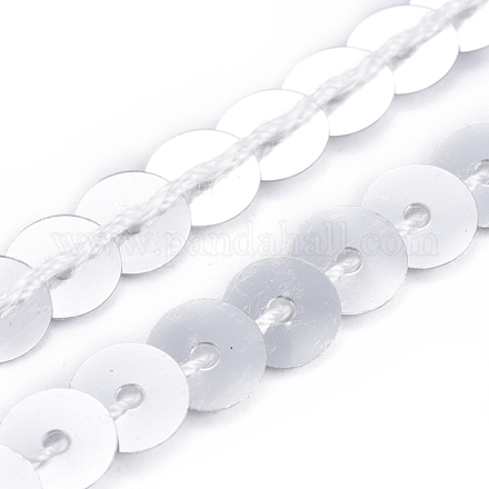 Rollos de cadena de lentejuelas / paillette de plástico PVC-WH0005-01I-1