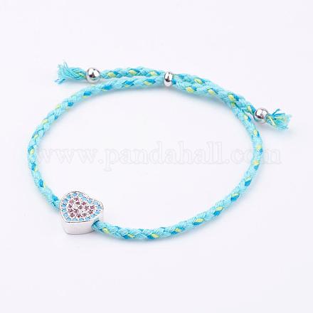 Braided Nylon Cord Bracelets BJEW-P173-54P-1
