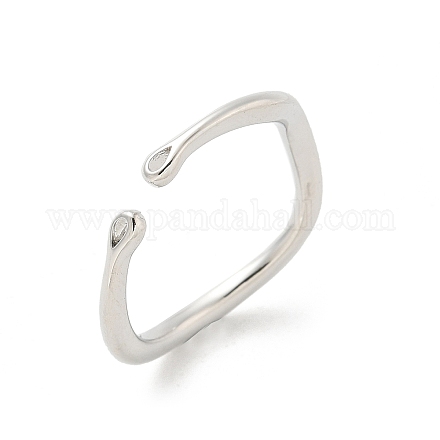 Componenti dell'anello del polsino aperto in ottone&nbsp;KK-G518-06P-02-1