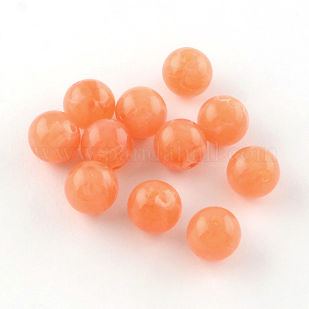 Perles rondes en acrylique d'imitation pierre précieuse X-OACR-R029-20mm-13-1