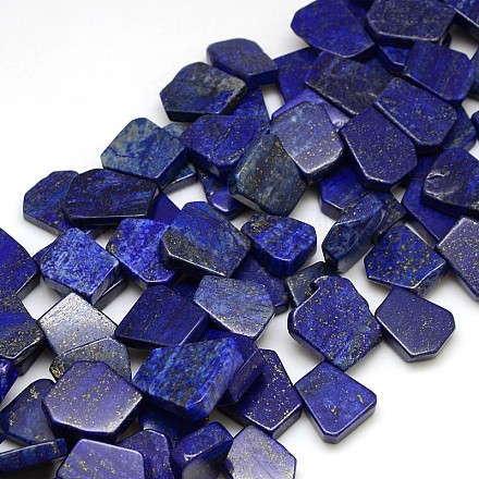 Piedras preciosas naturales lapis lazuli de abalorios hebras X-G-L157-01-1