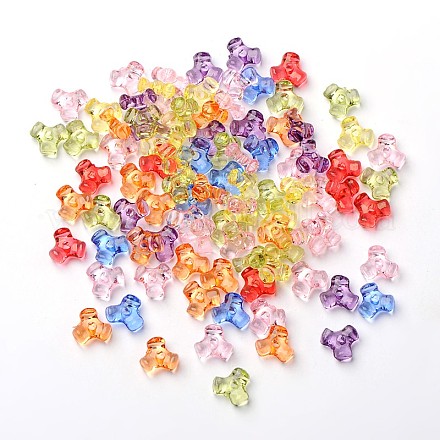 Transparent Acrylic Plastic Tri Beads for Christmas Ornaments Making PL699M-1