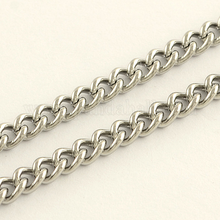 304 Stainless Steel Curb Chains CHS-R008-08-1