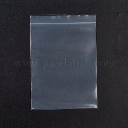 プラスチックジップロックバッグ  再封可能な包装袋  トップシール  セルフシールバッグ  長方形  ホワイト  13x9cm  片側の厚さ：3.9ミル（0.1mm）  100個/袋 OPP-G001-B-9x13cm-1