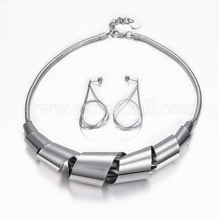 304 Stainless Steel Jewelry Sets SJEW-H066-01-1