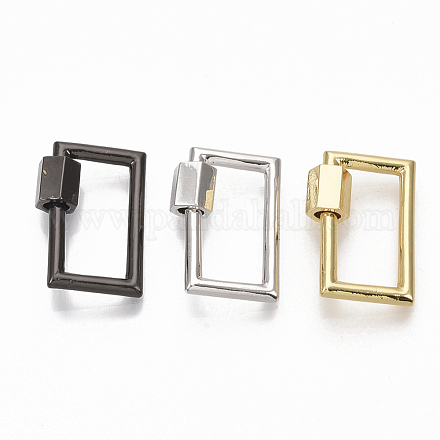 Brass Screw Carabiner Lock Charms KK-T047-10-1