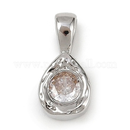 Подвески из латуни с прозрачным фианитом KK-L238-24P-1