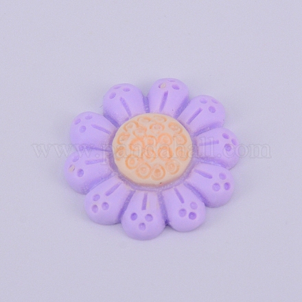 Opaque Frosted Resin Cabochon RESI-WH0009-29-1