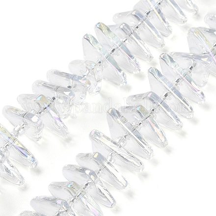 Chapelets de perles en verre électroplaqué GLAA-K061-04A-AB01-1