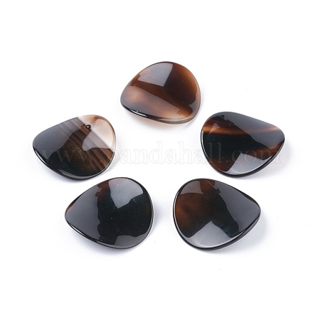 Perlas de ágata negro natural G-F695-01-1