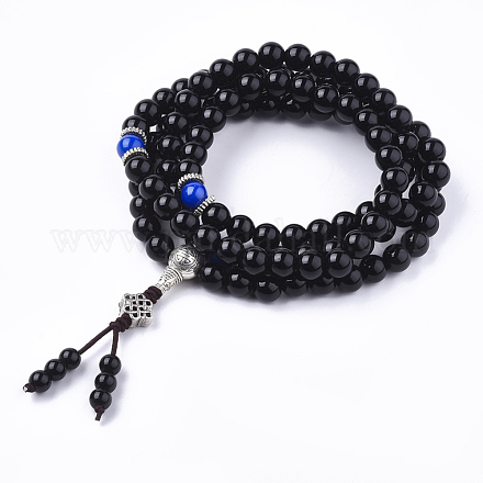 4-Loop Wrap Style Buddhist Jewelry BJEW-S140-18A-1
