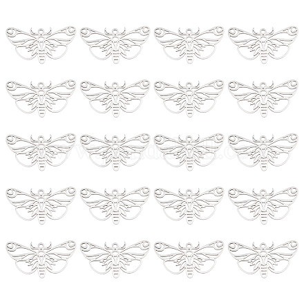 DICOSMETIC 20Pcs Hollow Butterfly Charms Resin Butterfly Mould Butterfly Pendant Frame Open Back Bezel Stainless Steel Filigree Butterfly Pendant Jewelry Earring Necklace Accessory STAS-DC0010-81-1