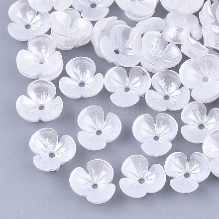Tappi di perle di perle imitazione resina RESI-T040-007B-1