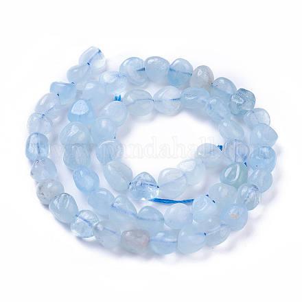 Natürliche Aquamarin Perlen Stränge G-P433-06B-1