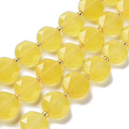 Natural Yellow Agate Beads Strands G-NH0004-043-1