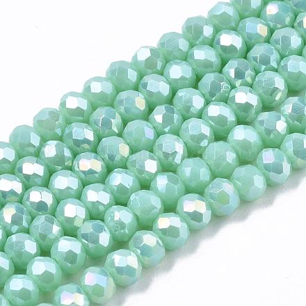 Chapelets de perles en verre électroplaqué EGLA-A034-P6mm-B16-1