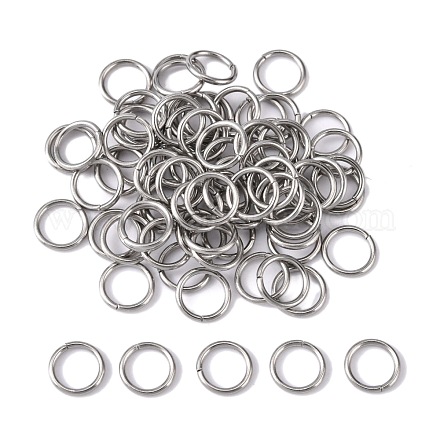 304 Stainless Steel Open Jump Rings STAS-Q186-02-8x1mm-1