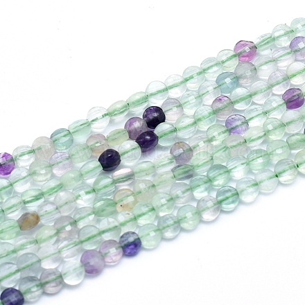 Natural Fluorite Beads Strands G-D0003-A33-1