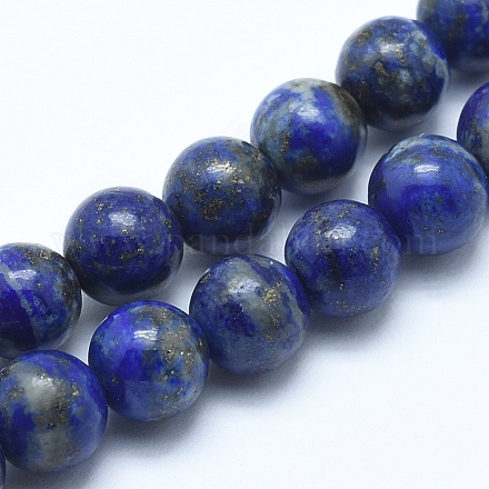 Chapelets de perles en lapis-lazuli naturel G-E483-17-5mm-1