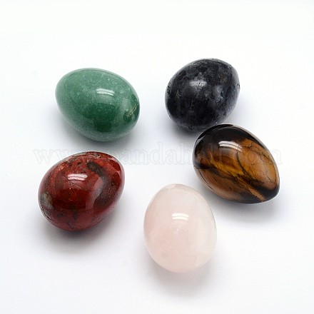 宝石の卵石  不安解消瞑想イースター装飾用のポケットパームストーン  41~46x30mm G-A137-A01-1