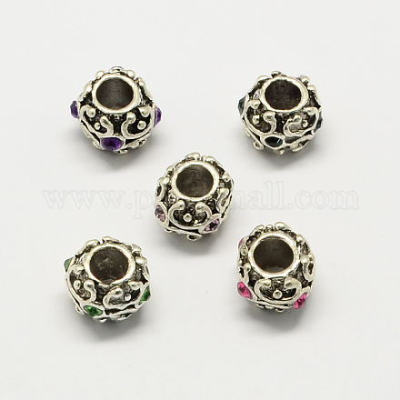 Alloy Rhinestone European Beads X-MPDL-R036-12-1