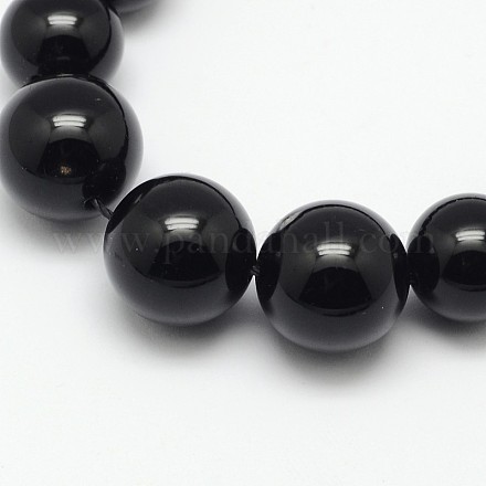 Natural Black Onyx Beads Strands G-D710-04-1