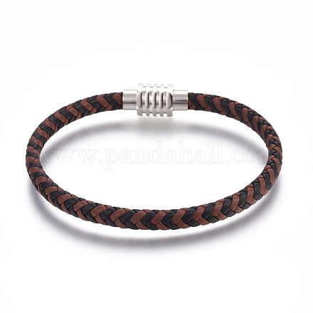 Bracelets en cuir tressé BJEW-E352-19P-1