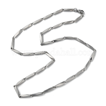 201 collar de cadena de eslabones de barra de acero inoxidable para hombres y mujeres. NJEW-G112-07B-P-1