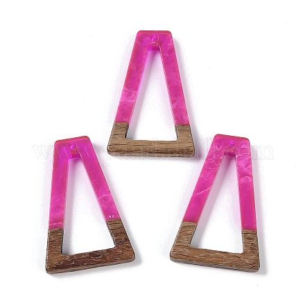 Подвески из смолы и дерева WOOD-F015-10C-1