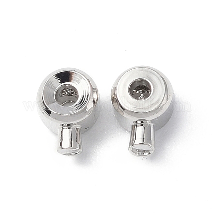 Зажимные бусины из латуни X-KK-P223-35P-1