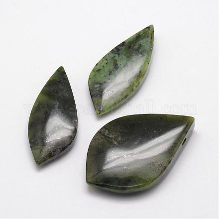Perles de jade naturels G-P166-05-1