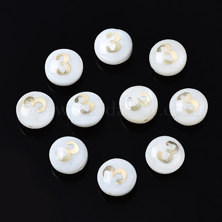 Perles de coquillages naturels d'eau douce SHEL-N003-20-03-1
