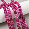 Natural Banded Agate Beads Strands, Dyed & Heated, Rondelle, Grade A, Camellia, 8~8.5x5mm, Hole: 1mm, about 76~77pcs/strand, 14.76~14.96 inch(37.5~38cm)