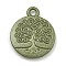 Alloy Pendants, Spray Painted, Christmas Scheme Charms, Leaf, 18x15x2.5mm, Hole: 1.8mm