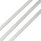 Brass Herringbone Chains, Unwelded, with Spool, Platinum, 3x0.5mm