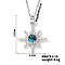Starry Sky Theme Brass Pave Clear Cubic Zirconia Pendant Necklace for Women, Star, 15.75 inch(40cm)
