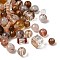 Transparent Glass Beads, Mixed Shapes, Saddle Brown, 5.5~16x6~11.5x6.5~10.5mm, Hole: 1.2~1.6mm, about 1470pcs/1000g