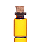 Wooden Cork Wishing Bottle Pendants, with Lid, Column, Gold, 24x13mm, Hole: 6mm, Capacity: 1.5ml(0.05fl. oz)