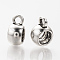 Tibetan Style Alloy Tube Bails, Loop Bails, Cadmium Free & Lead Free, Antique Silver, 11x8x5mm, Hole: 2mm, Inner Diameter: 5mm, about 1150pcs/1000g