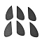 Sew On Mirror Rhinestones, Teardrop Shape Acrylic Pieces, with Holes for Costume Evening Dresses Clothing Wedding Dress Decoration, Black, 16x37x1.5mm, Hole: 1mm