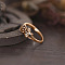 Alloy Rose Finger Rings, for Women, Rose Gold, US Size 9(18.9mm)