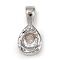 Brass Pave Clear Cubic Zirconia Pendants, Teardrop Charms, Long-Lasting Plated, Platinum, 13x6.5x3mm, Hole: 3.2x2.4mm